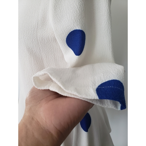 ZARA Basic Polka dot Peplum Blouse - Picture 5 of 8